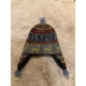 Turtle Fur Alpaca Hat‎ Knitted Bolivian Multi Color